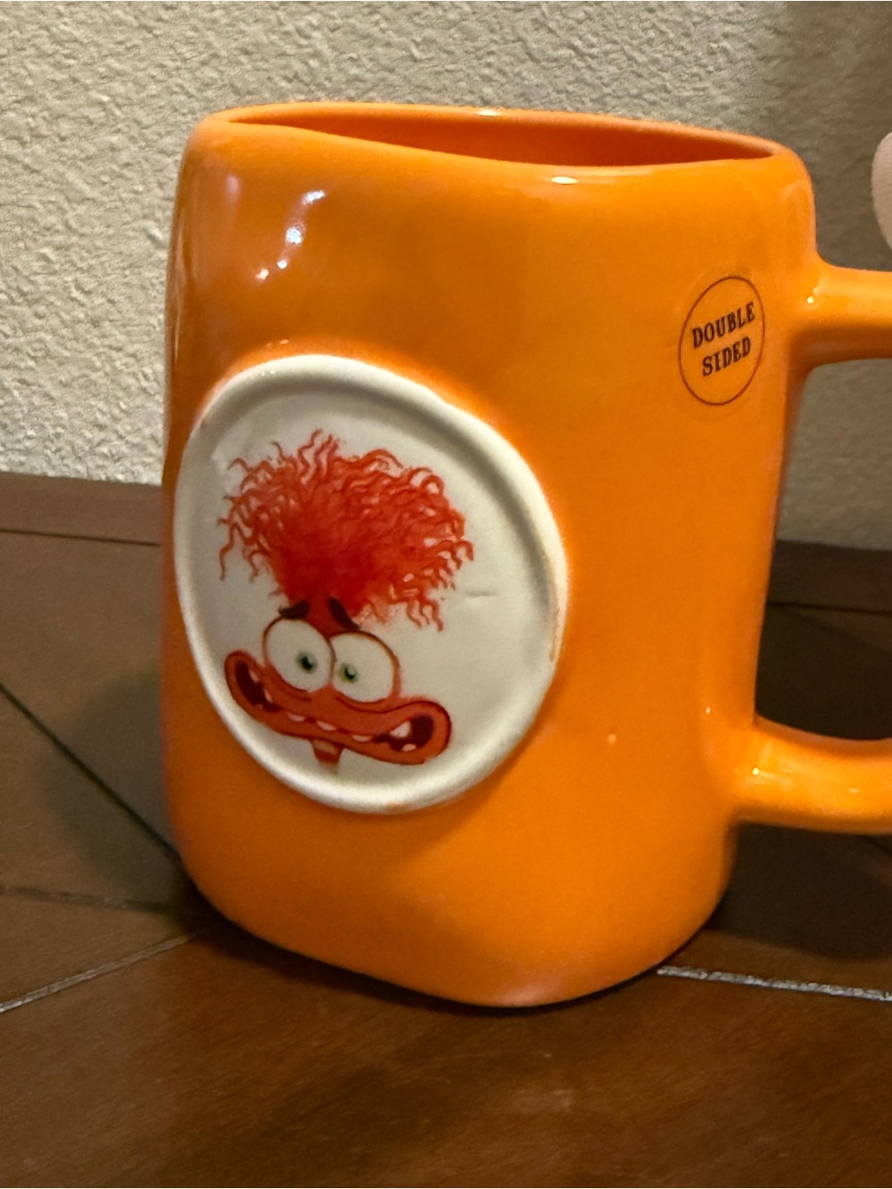 Rae Dunn x Disney Pixar Inside Out Orange Mug ‘Remember to Breathe - ANXIETY’ - Picture 7 of 7